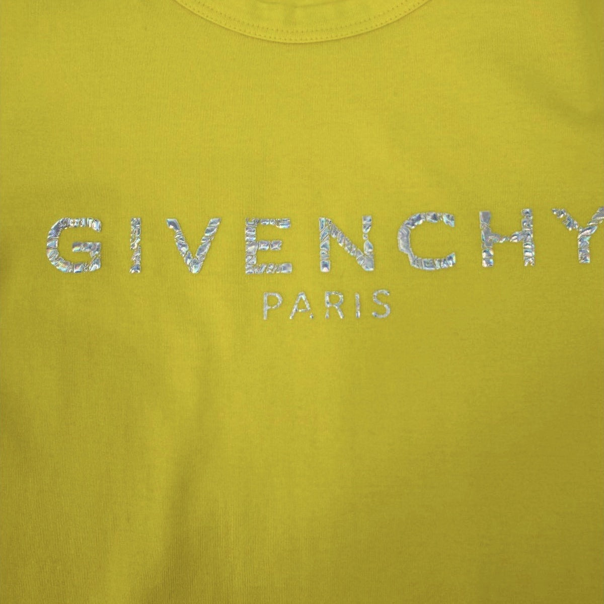 Givenchy Kids Yellow Logo Crew Neck Short Sleeve T-Shirt