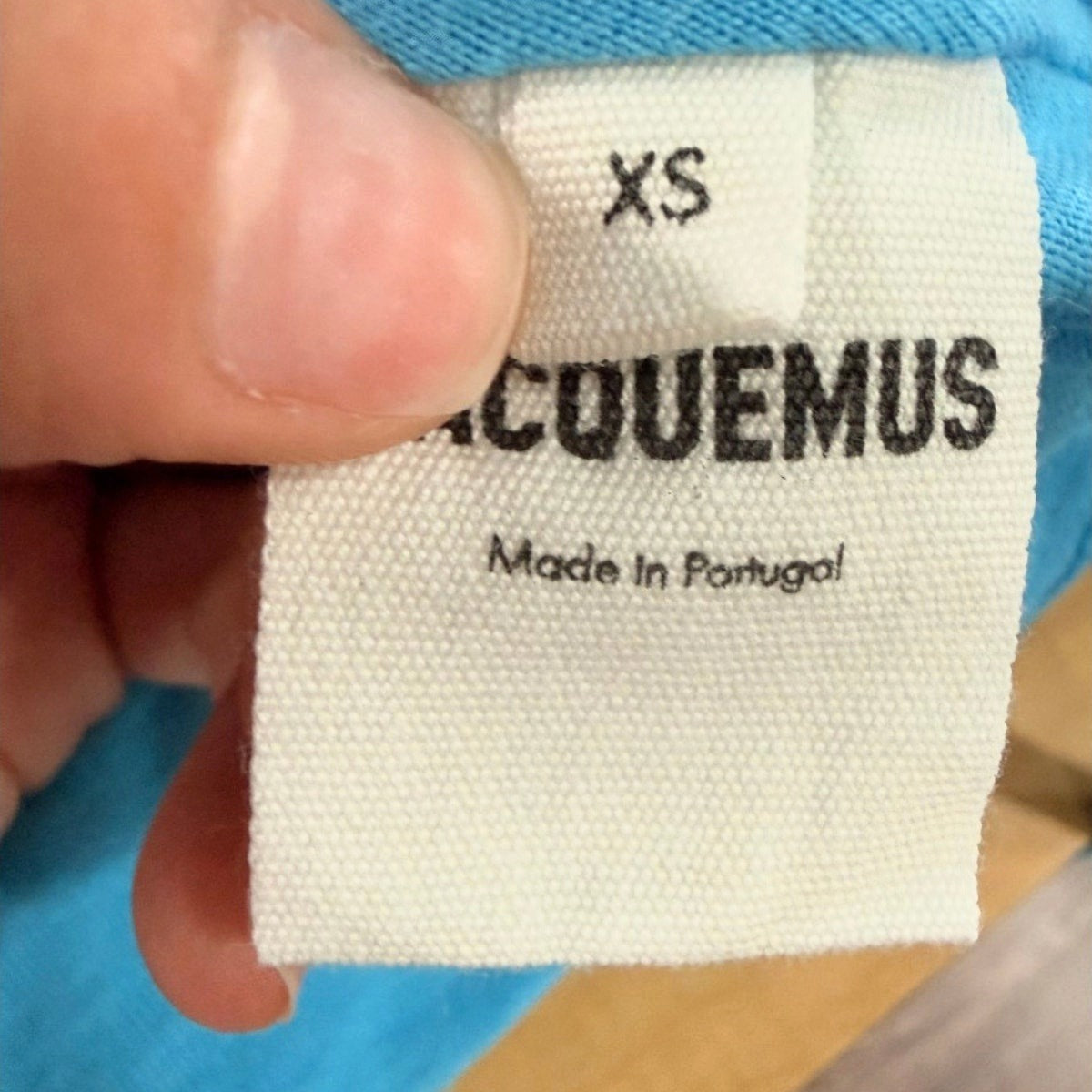 Jacquemus Cotton Crew Neck Short Sleeve Let Baci T-shirt Blue Women's Size XS