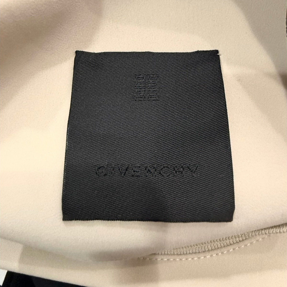 Givenchy Logo Band Crew Neck Short Sleeve Crop Top Beige Women's Size XS
