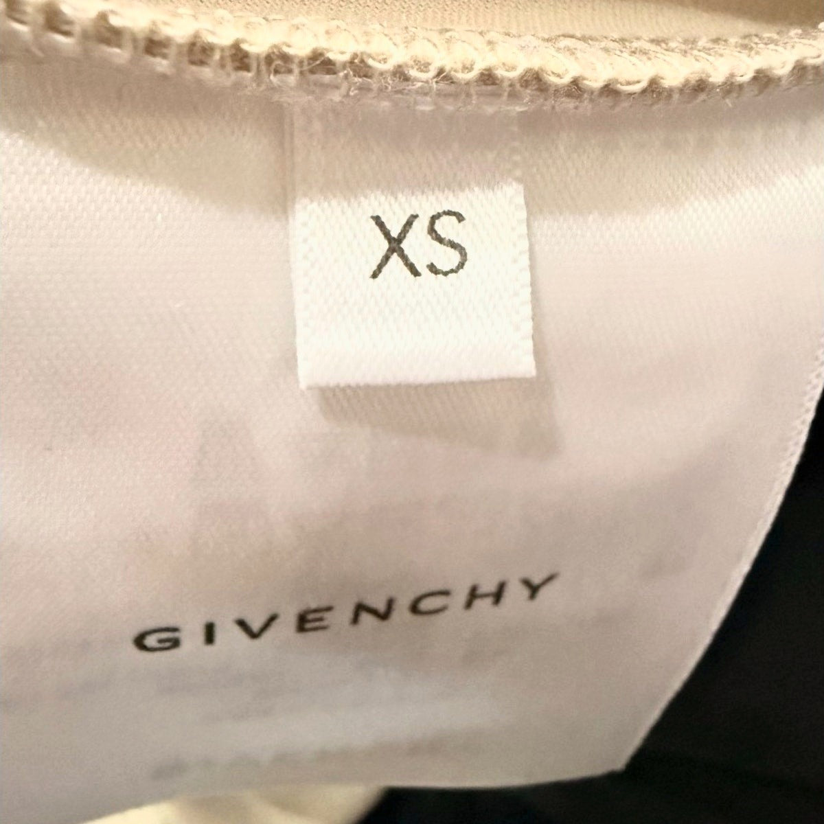 Givenchy Logo Band Crew Neck Short Sleeve Crop Top Beige Women's Size XS