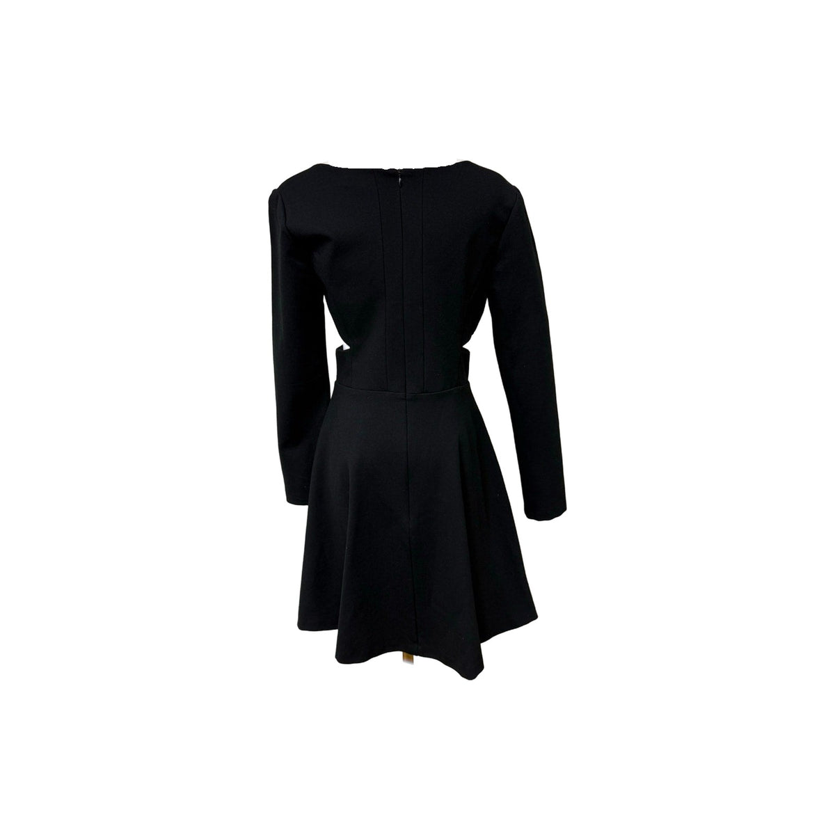 Halston Heritage Long Sleeve Mini Dress V-Neck Cutouts Women's