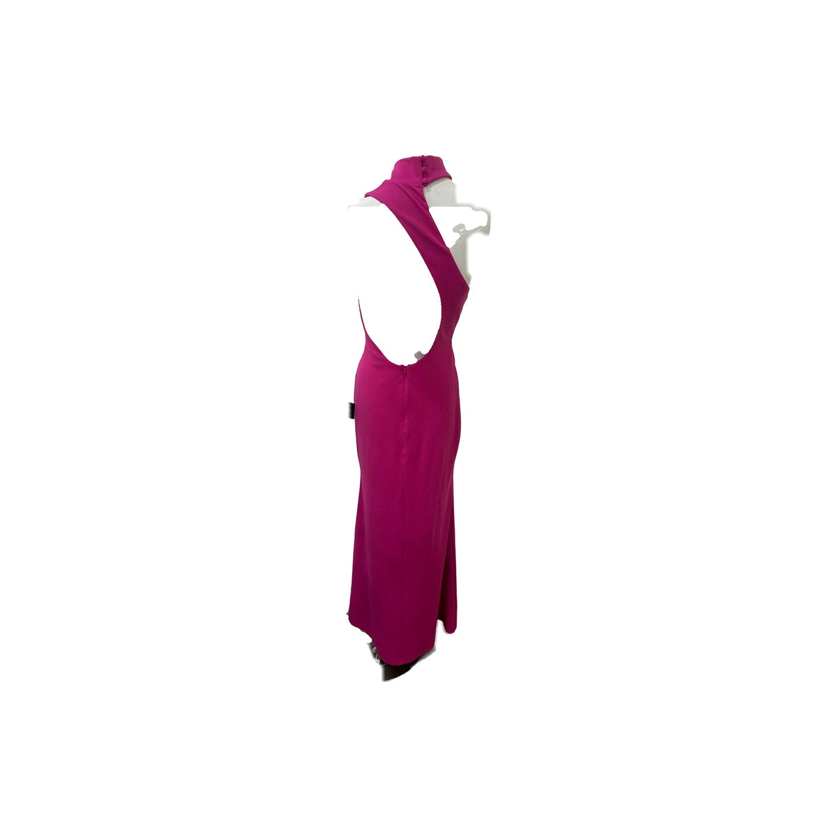 Lulus Keep It Interesting Asymmetrical Cutout Halter Maxi Dress Hot Pink