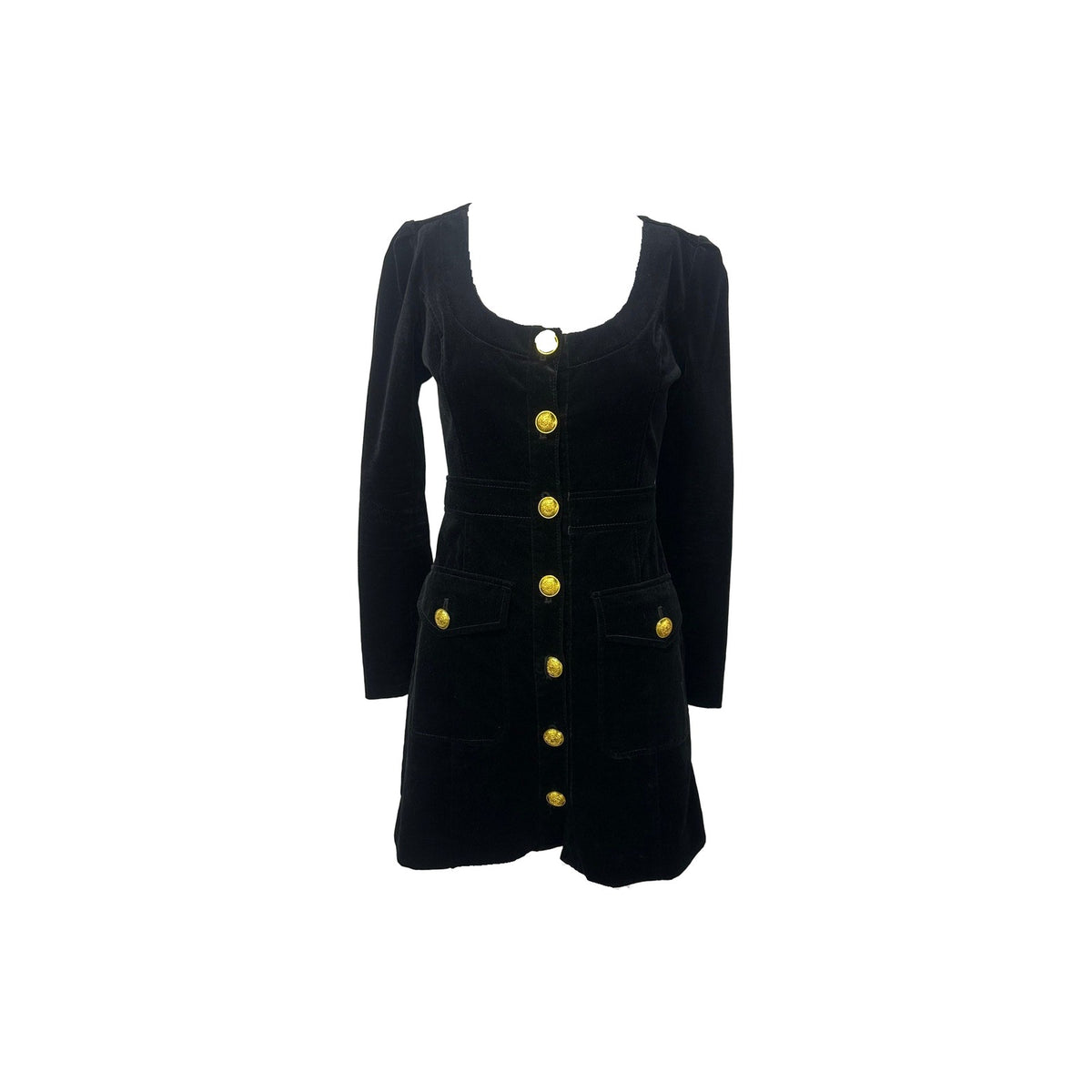 A.L.C. Cotton Blend Velveteen Ivy Long Sleeve Stretch Mini Dress