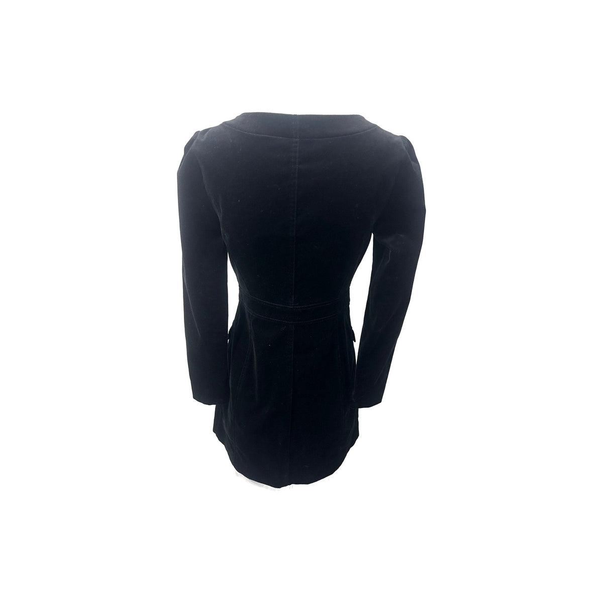 A.L.C. Cotton Blend Velveteen Ivy Long Sleeve Stretch Mini Dress