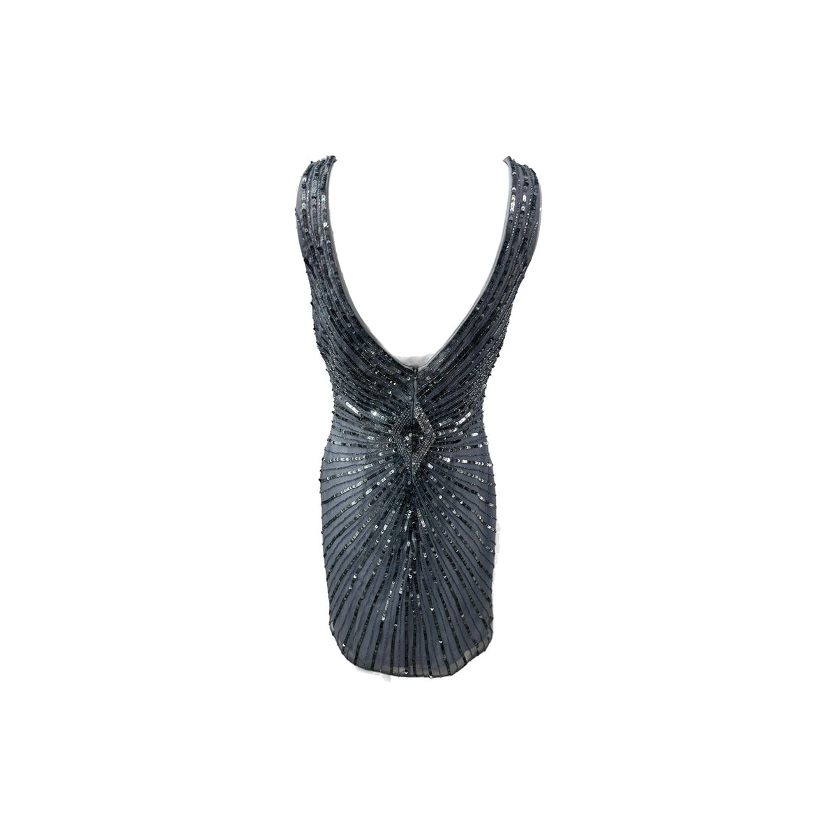 Aidan Mattox Sequined Beaded Tank Crystal Mini Dress Women's