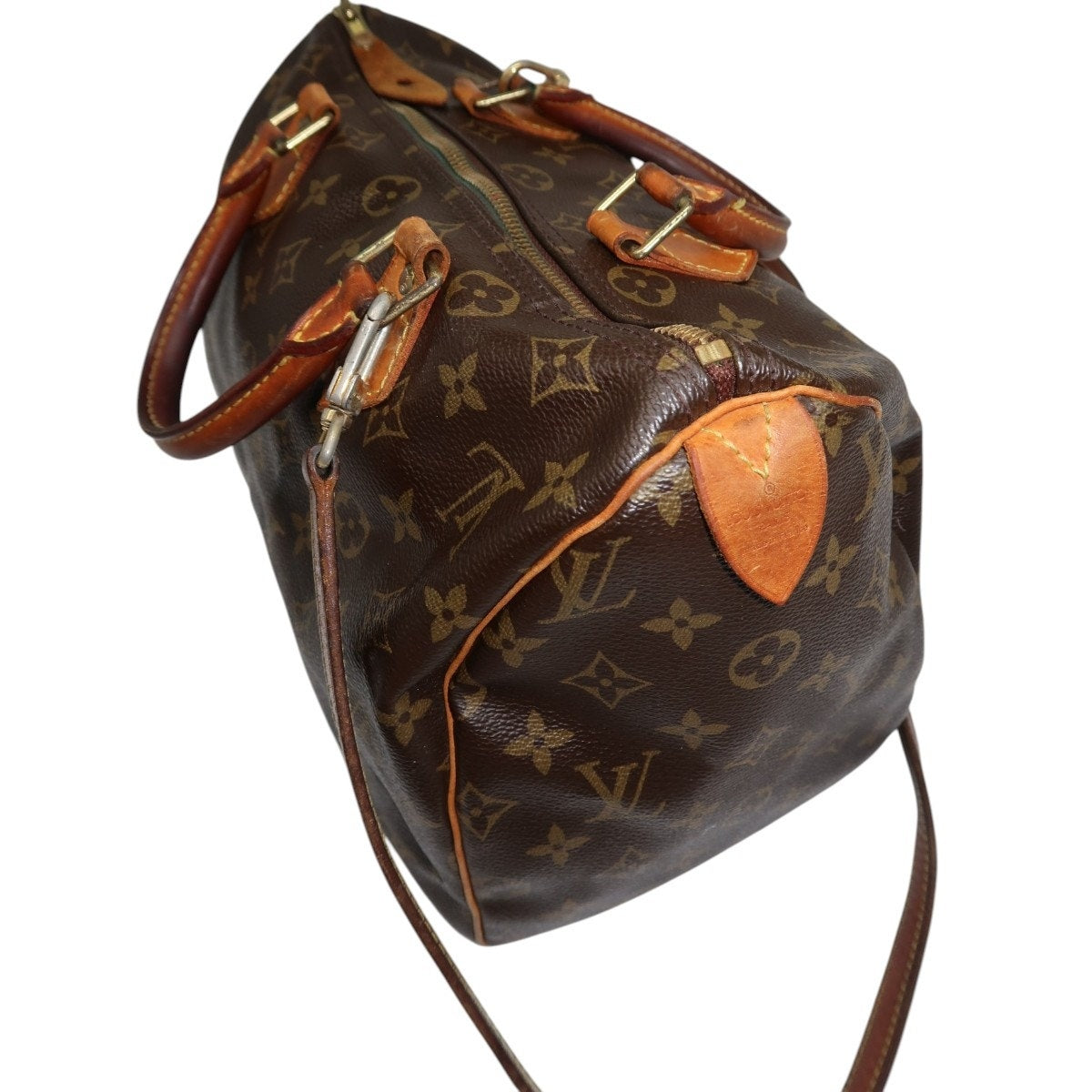 Vintage Louis Vuitton Leather Monogram Speedy Boston Hand Bag