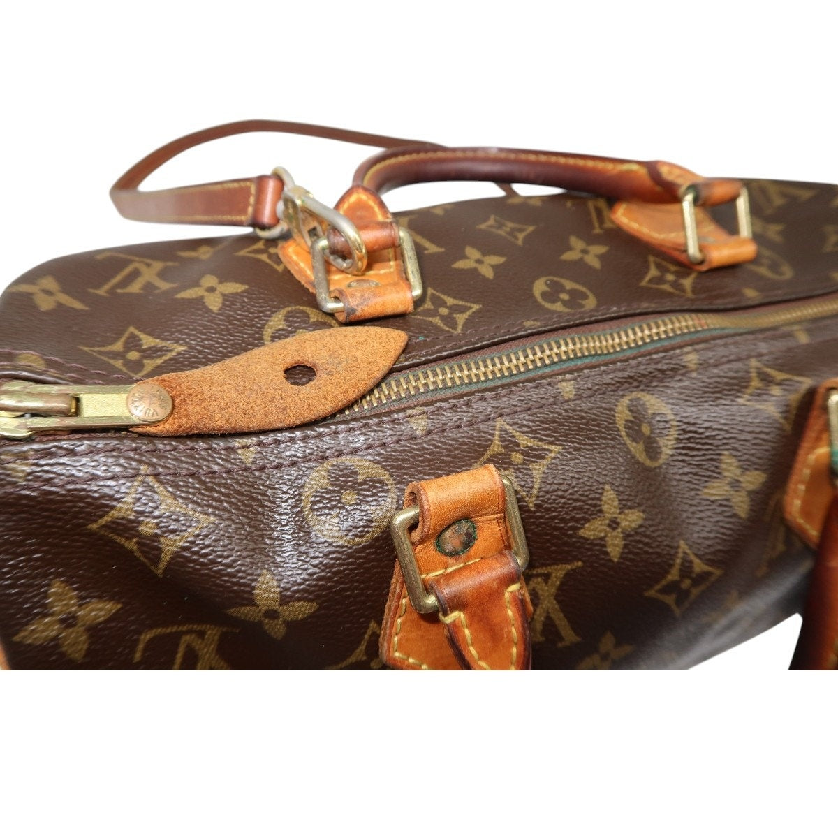 Vintage Louis Vuitton Leather Monogram Speedy Boston Hand Bag