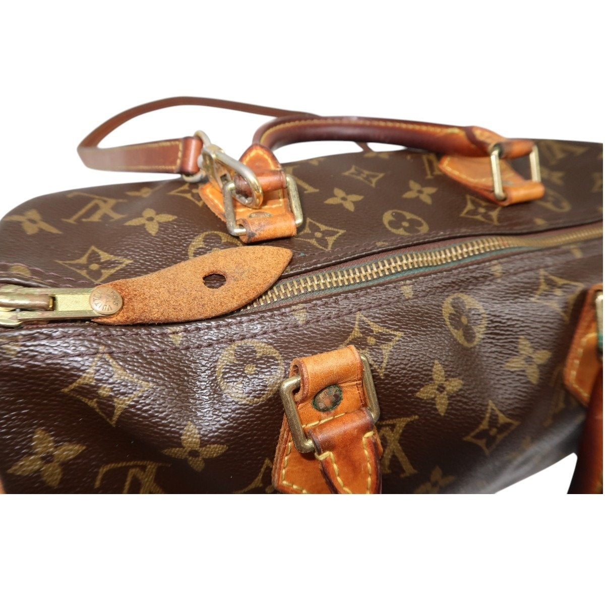 Vintage Louis Vuitton Leather Monogram Speedy Boston Hand Bag