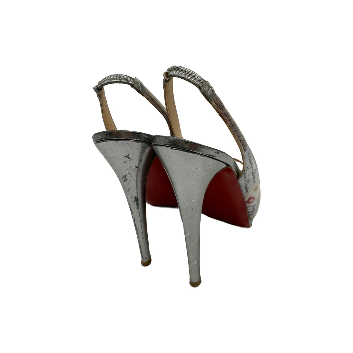 Christian Louboutin PVC Print Slingback Pumps Women's
