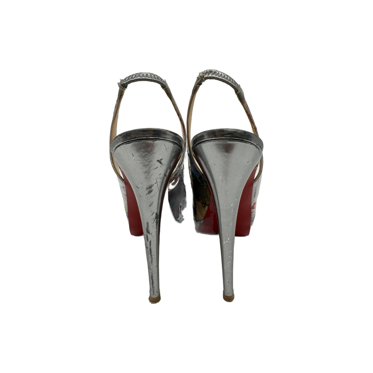 Christian Louboutin PVC Print Slingback Pumps Women's