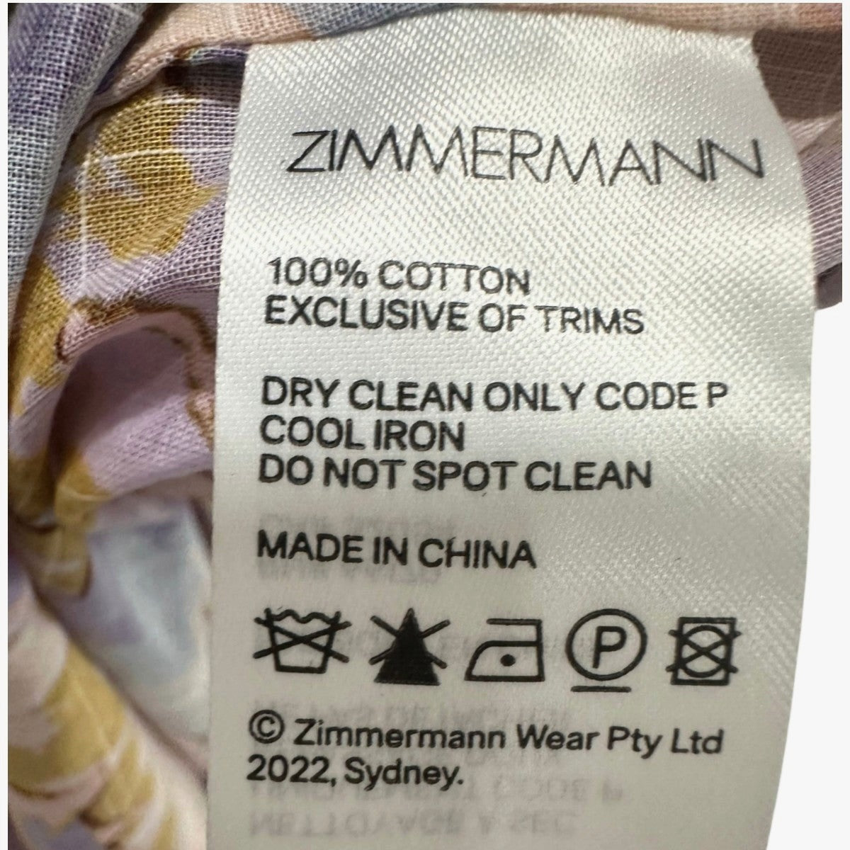 Zimmermann Cotton Floral Print Twist Front Midi Dress Women's