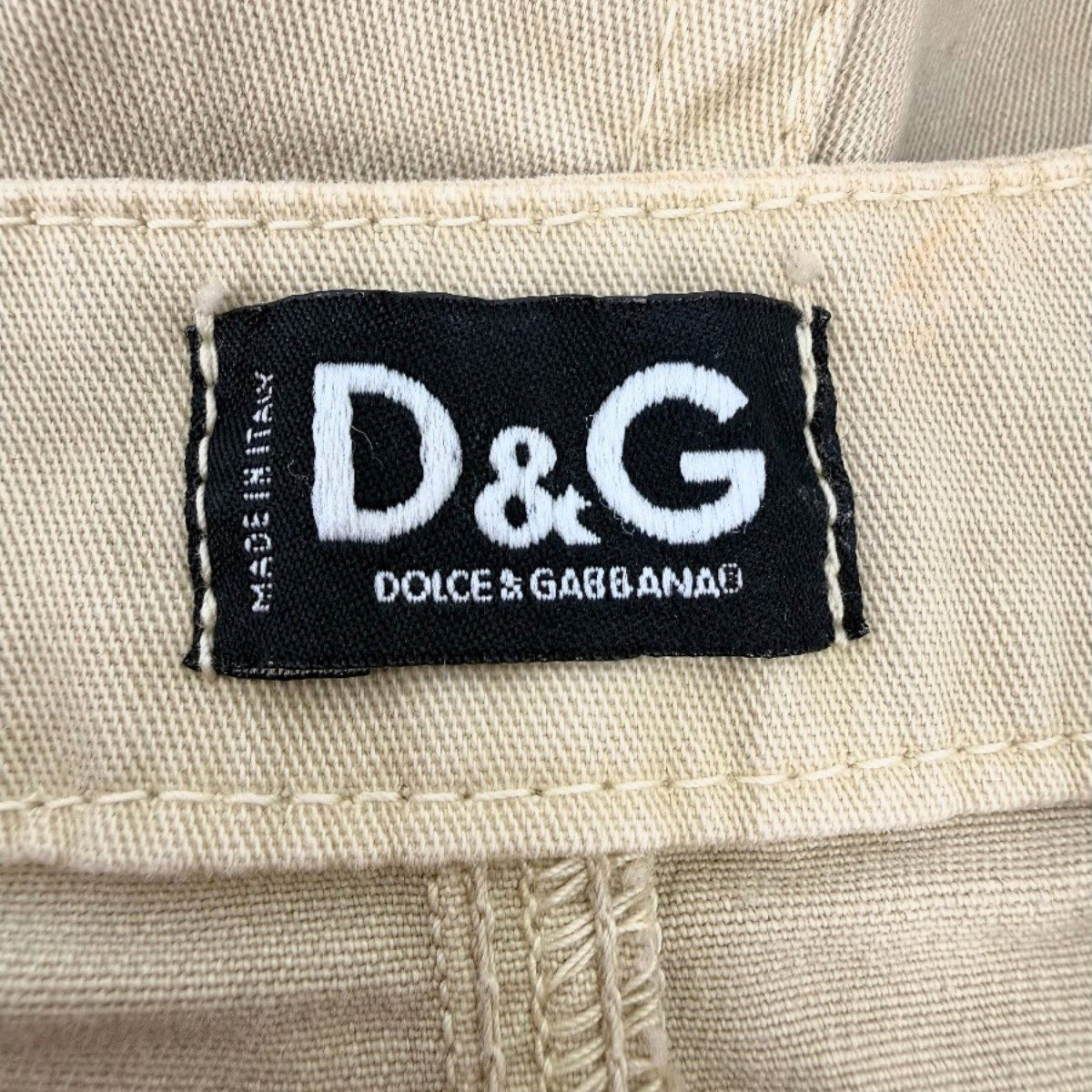 Dolce & Gabbana Cotton Blend Cargo Belted Mini Skirt