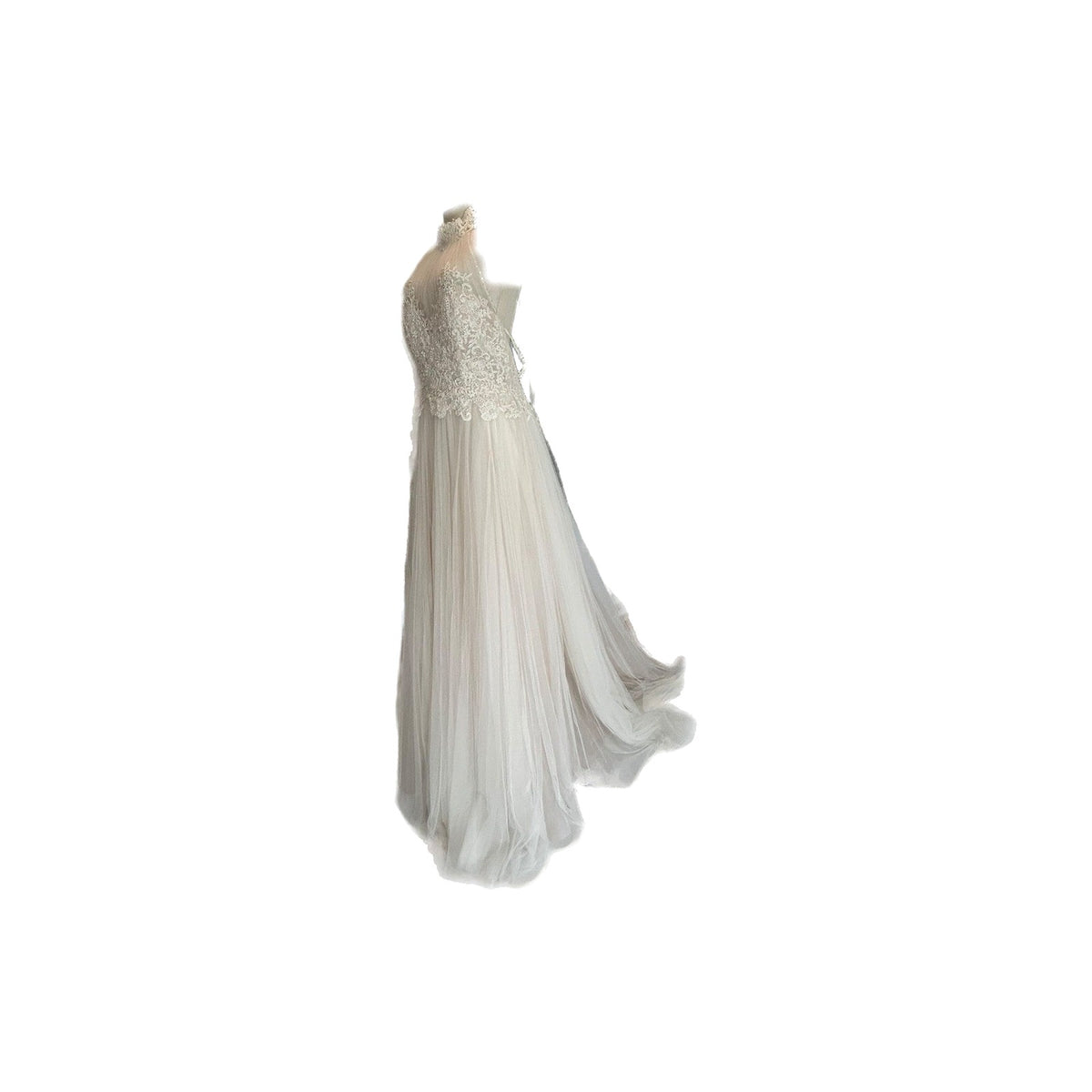 Donatela by Rosa Clará Sheer Lace Bodice Wedding Dress Gown