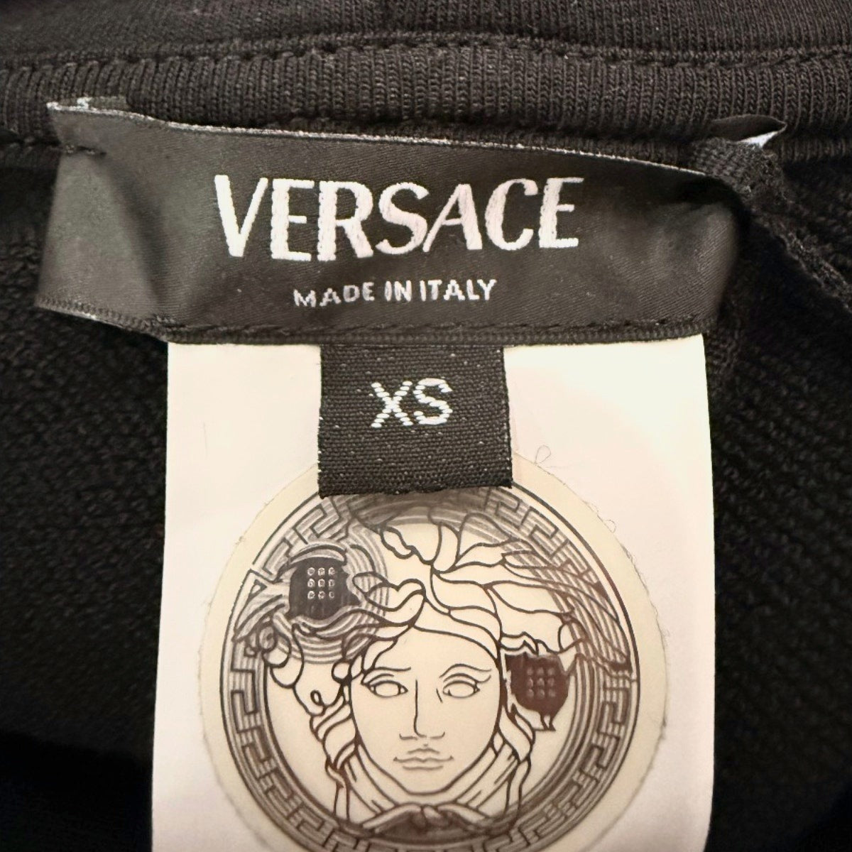 Versace Tex Felpa Artico Greca Border Jersey Cropped Hoodie Sweatshirt