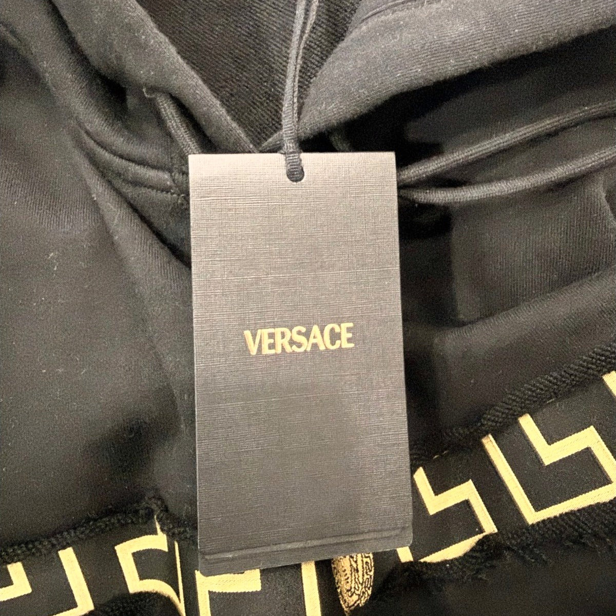 Versace Tex Felpa Artico Greca Border Jersey Cropped Hoodie Sweatshirt
