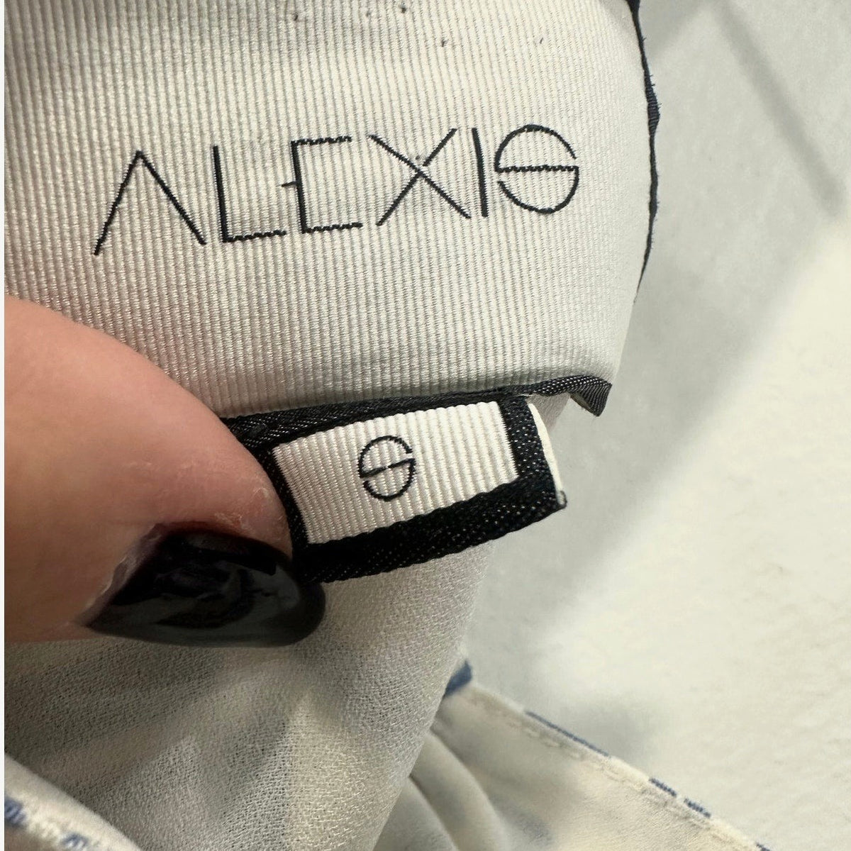 ALEXIS Blue & White Printed Crop Top and Wide Leg Pants Set