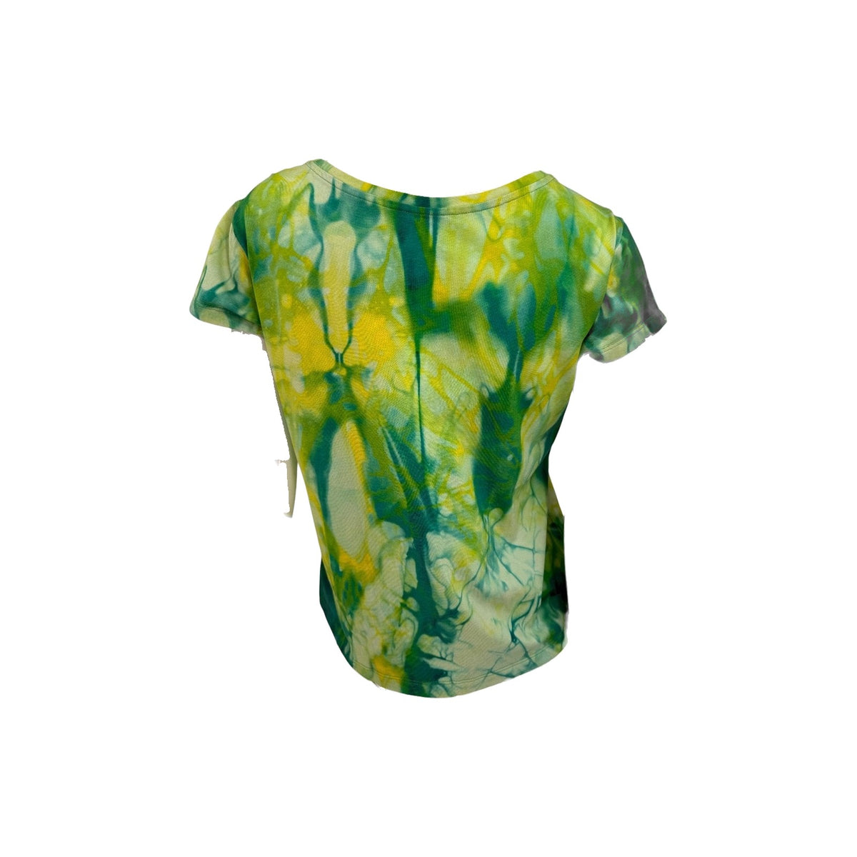 Versace Cotton Jersey Tie-Dye Medusa Print T-Shirt Green Women's Size 38