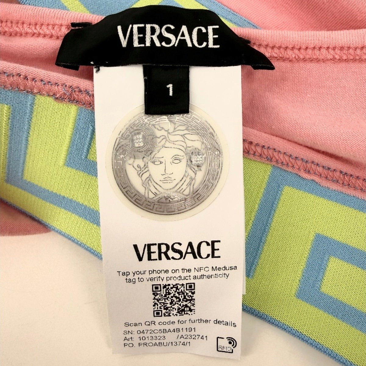 Versace Greca Border Scoop Neck Sports Bra Top