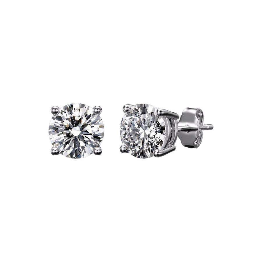 2.0 CTTW Round-Cut Moissanite Stud Earrings in 925 Sterling Silver