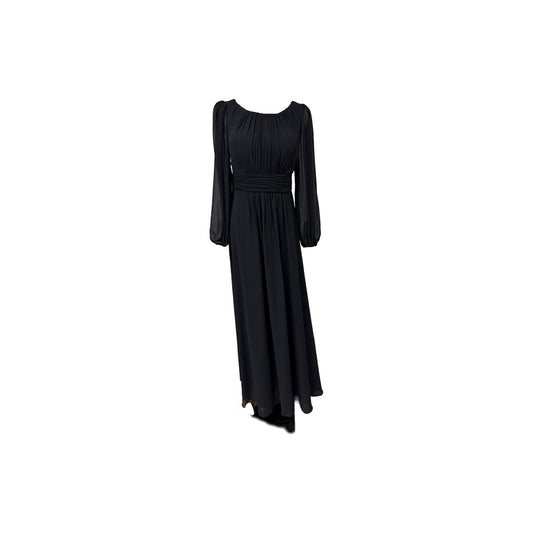 Ever-Pretty Women Long Sleeve Chiffon Round Collar Prom Dress