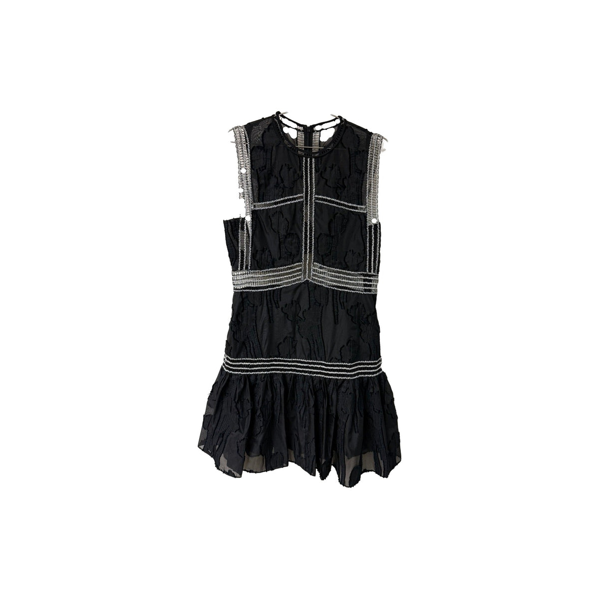 Alexis Rajani Sleeveless A-Line Mini Dress Lace Trim