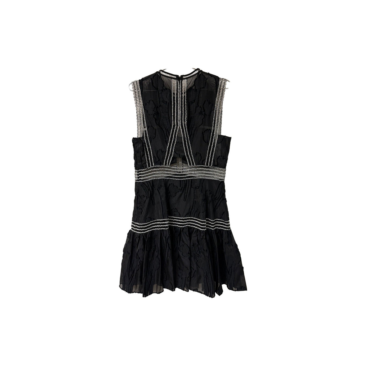 Alexis Rajani Sleeveless A-Line Mini Dress Lace Trim
