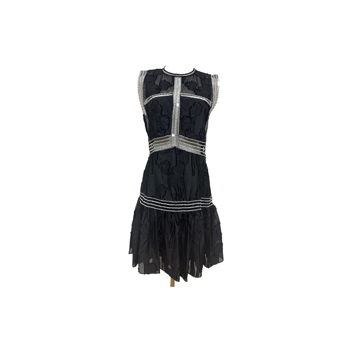 Alexis Rajani Sleeveless A-Line Mini Dress Lace Trim