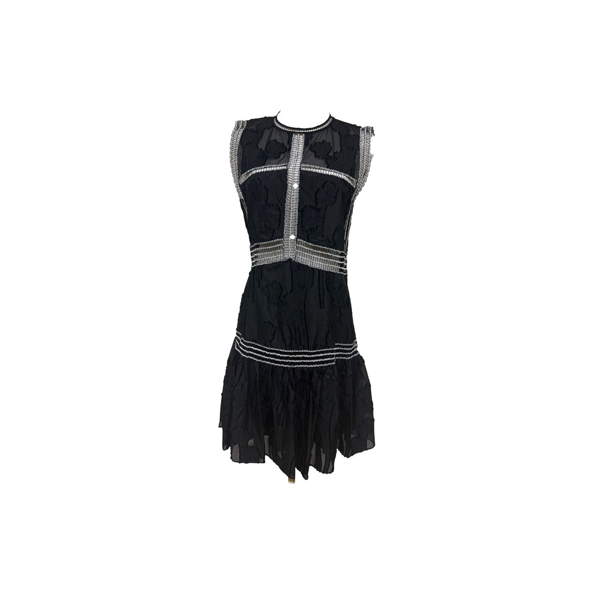 Alexis Rajani Sleeveless A-Line Mini Dress Lace Trim