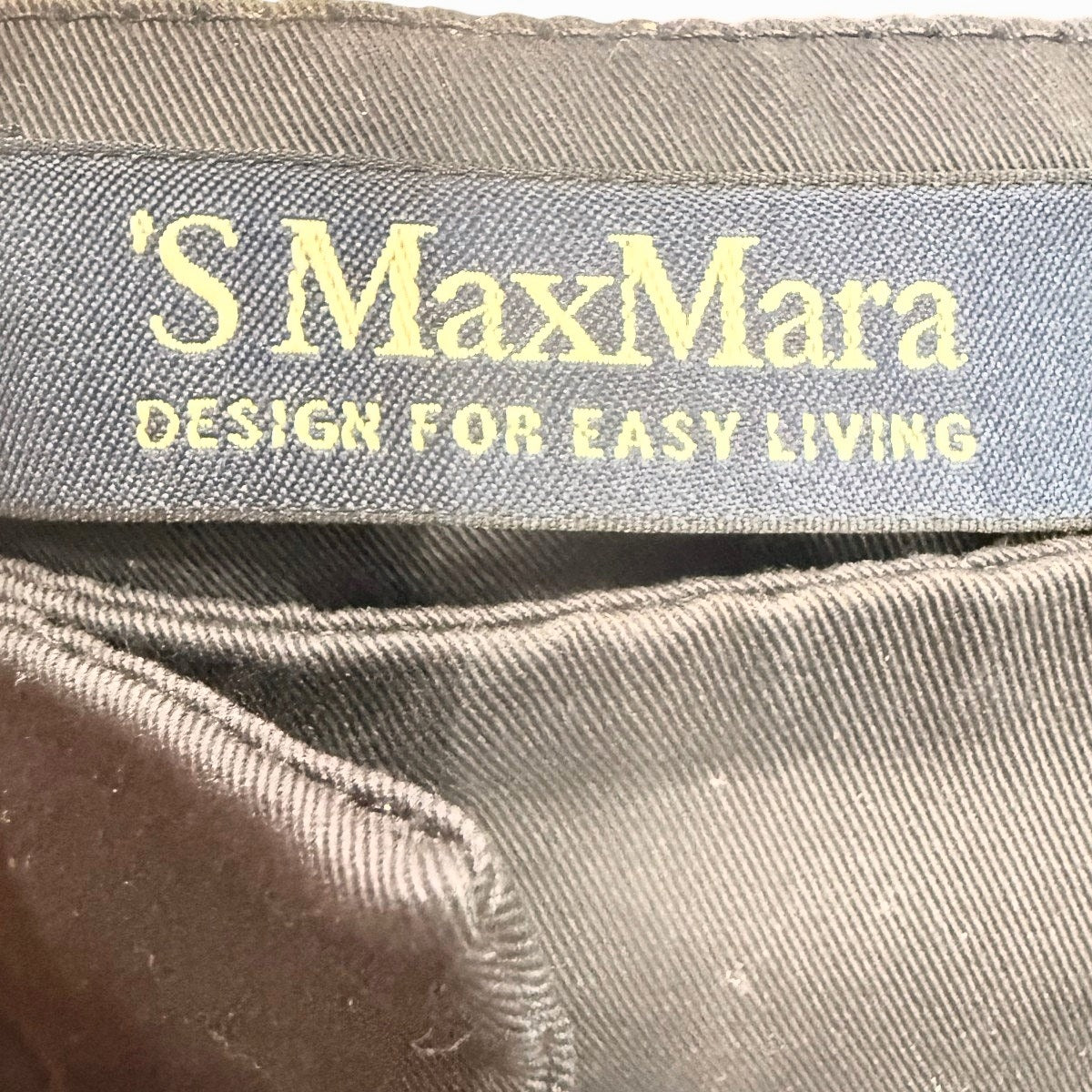 'S MaxMara Cotton Blend Belted High Rise Pants