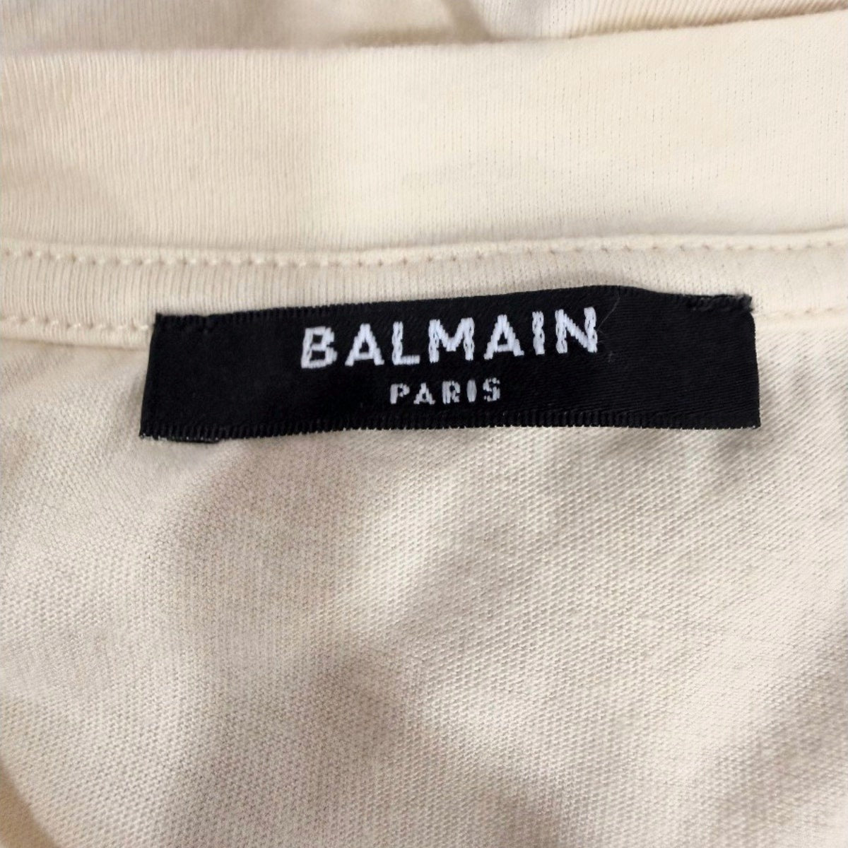 Balmain Cotton Cropped Crew Neck Logo Graphic T Shirt