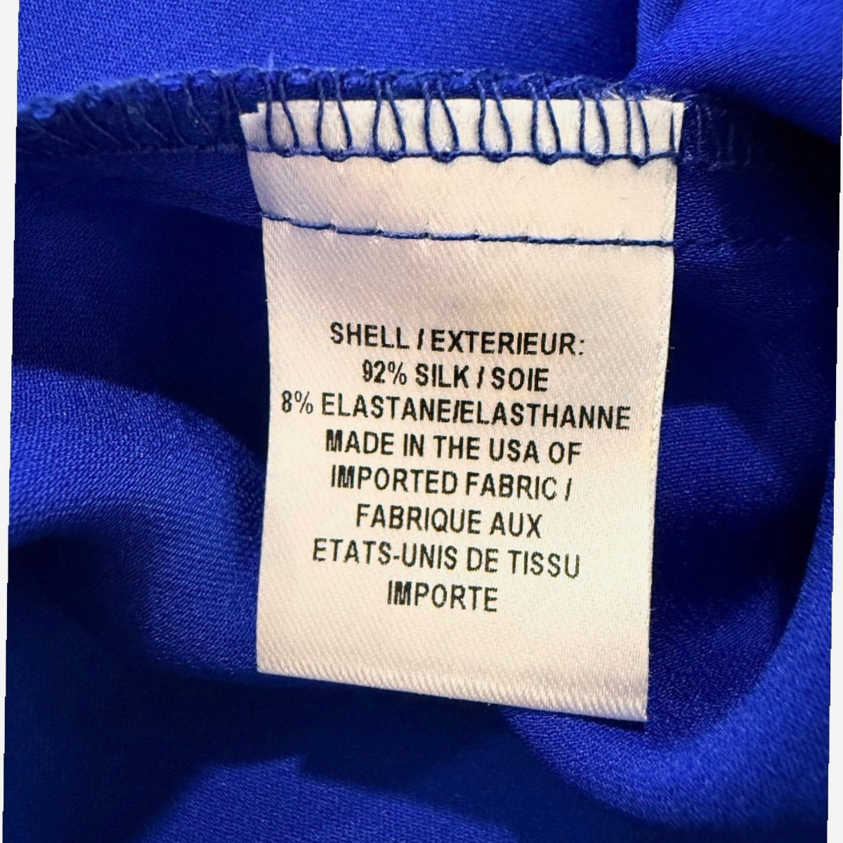 Milly Royal Blue Off-the-Shoulder Silk Mini Dress Blouson Sleeves Women's Size P