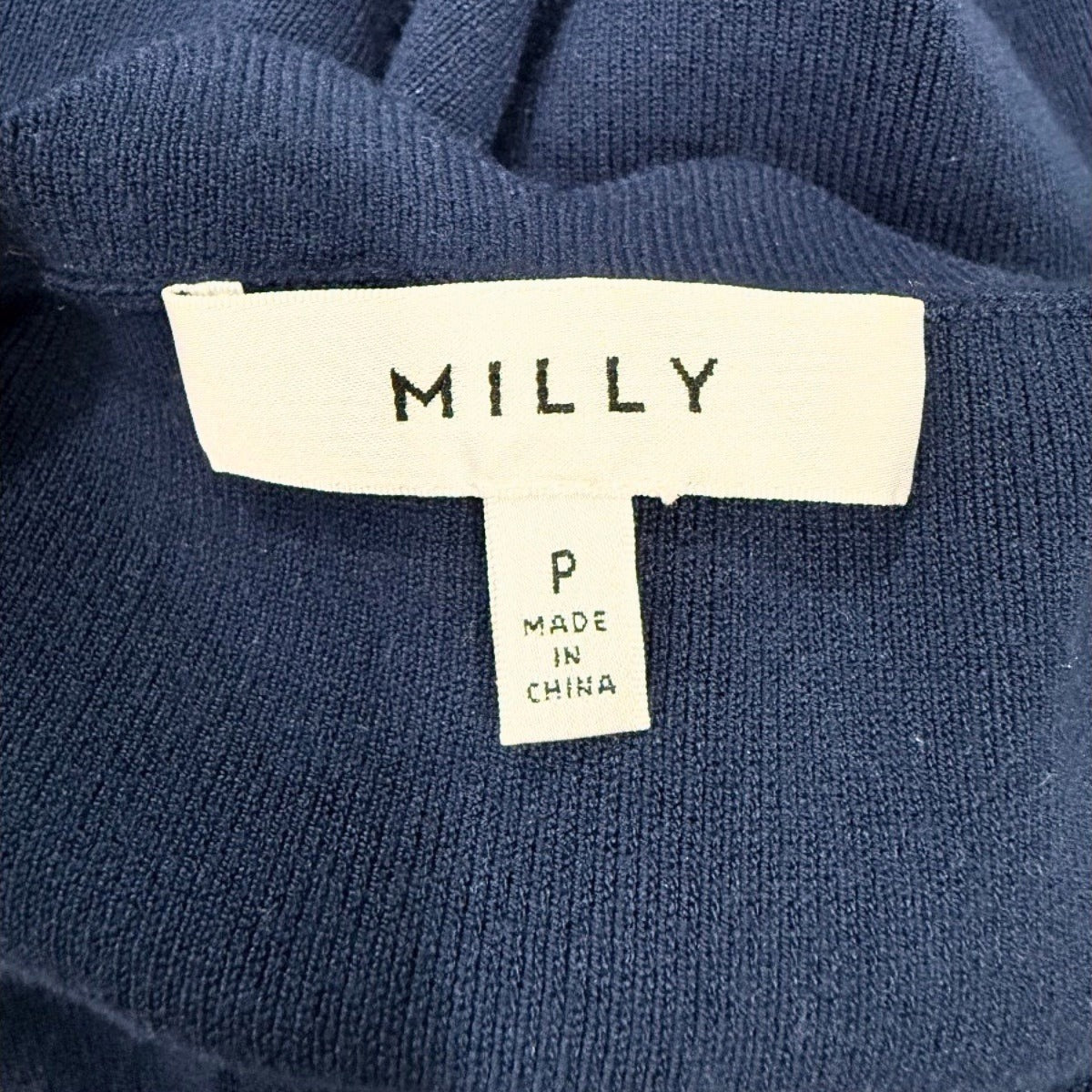 Milly Scalloped Half-Sleeve Fit & Flare Mini Dress Navy Blue Women's Size P