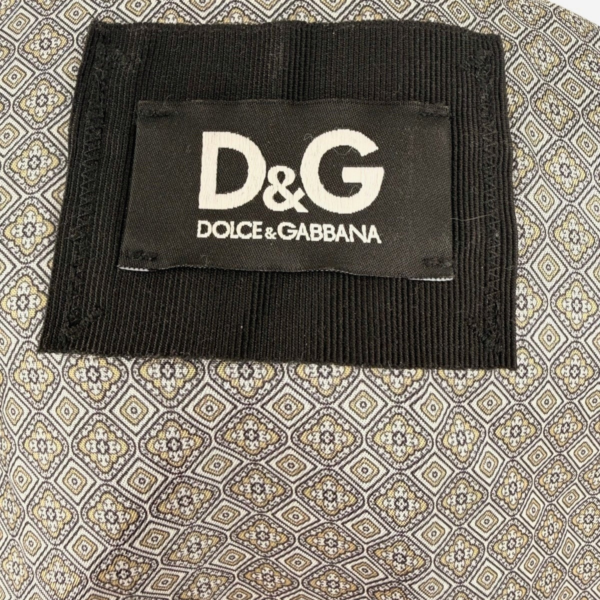 D&G Dolce & Gabbana Goatskin Leather Bomber Field Jacket Brown Men's Size 58