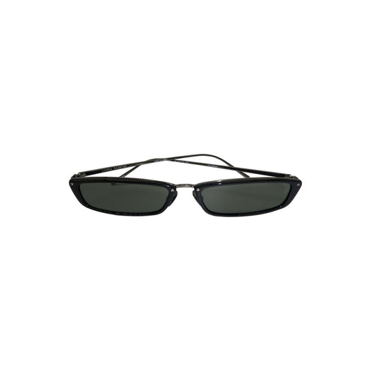 Linda Farrow 838 C2 Skinny Rectangle Sunglasses Black Women's 56.5-17.5-140