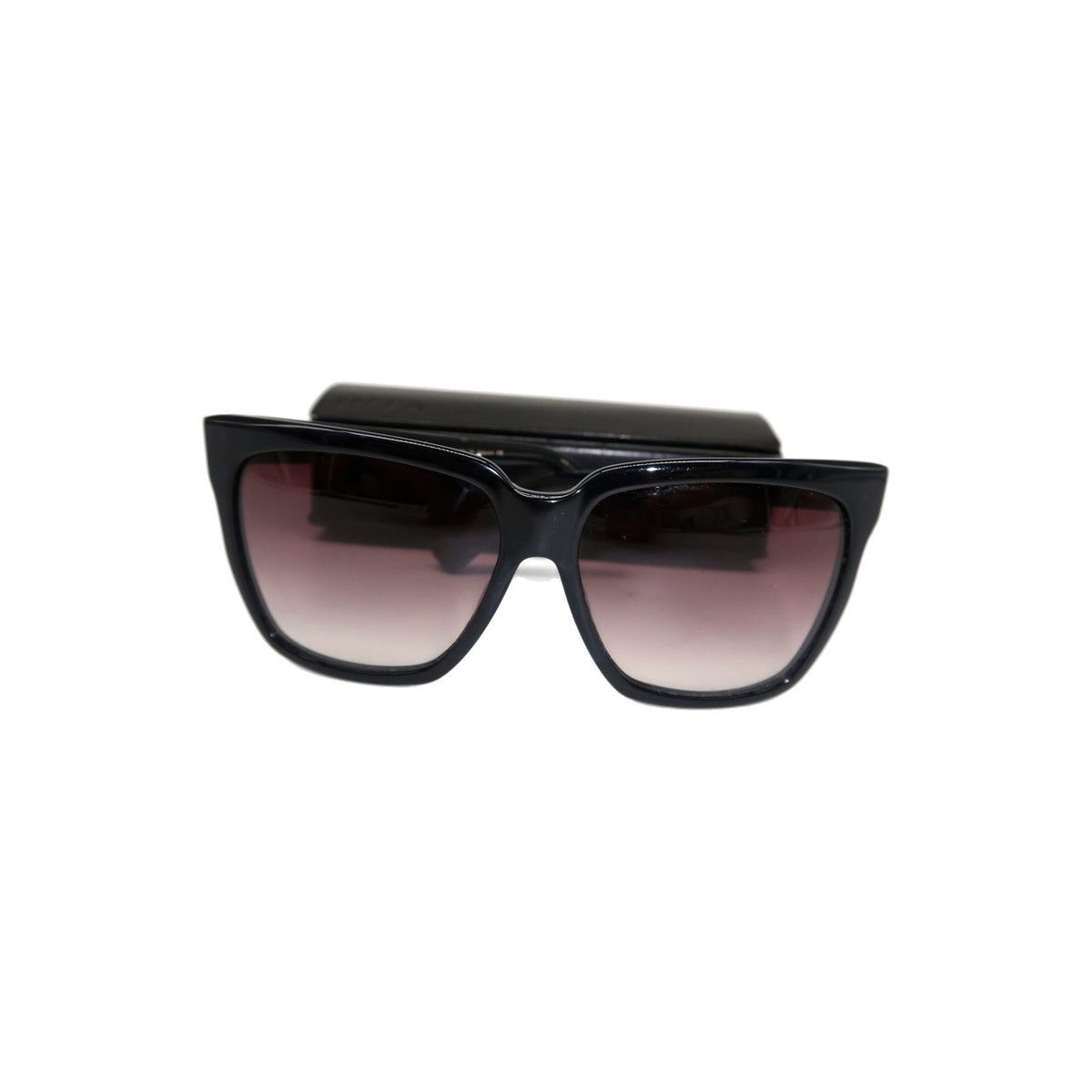 Dita Taxon 22013 Oversized Square Cat Eye Sunglasses Black Burgundy Gradient 58