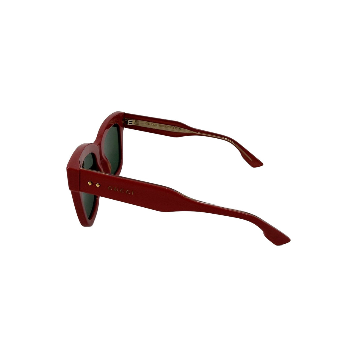 Gucci GG1082S 004 Dark Rose Acetate Cat Eye Sunglasses Green Women's 52-21-145