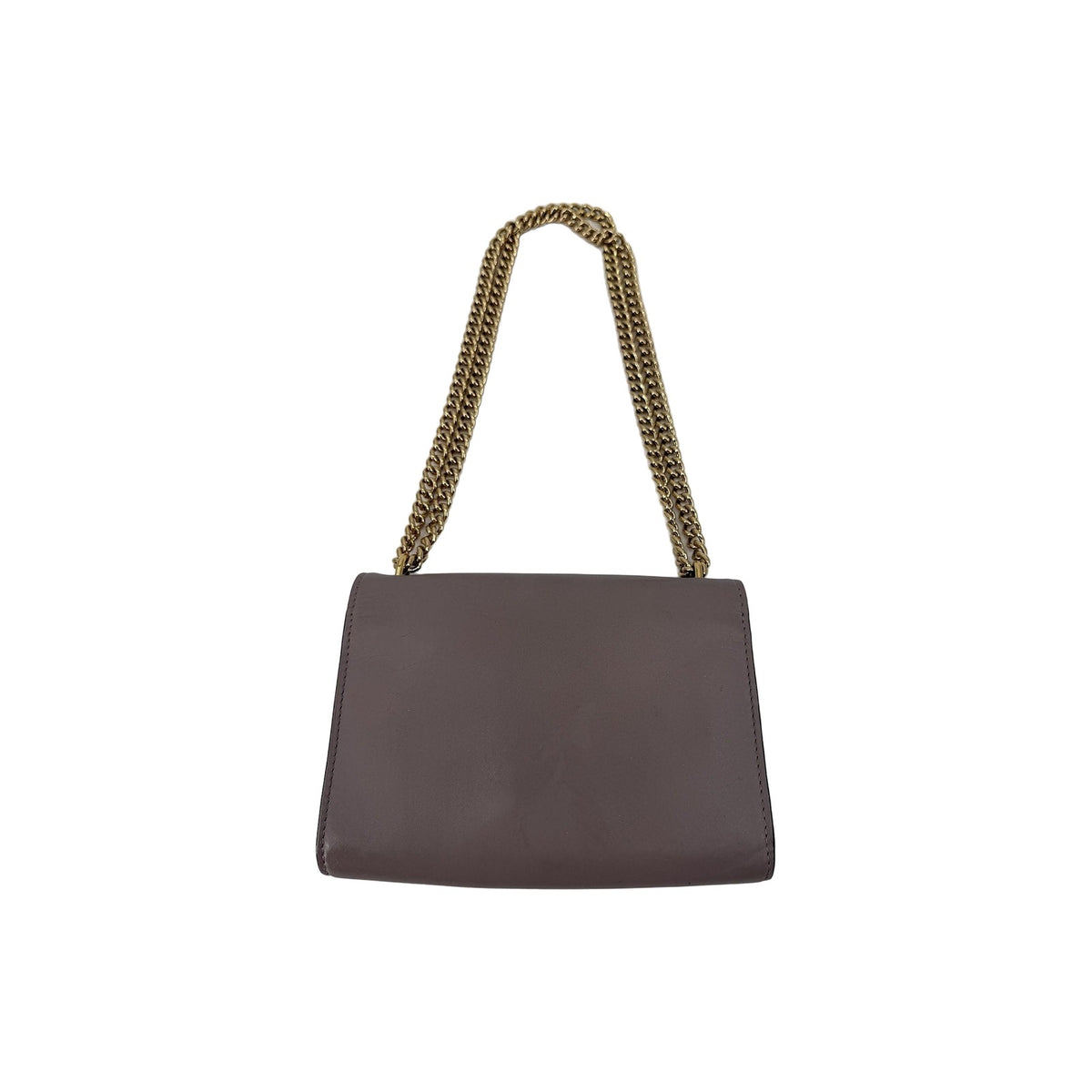Louis Vuitton Chain Louise MM Taupe Calfskin Gold LV Flap Chain Shoulder Bag