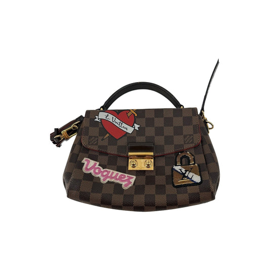 Louis Vuitton Croisette Damier Ebene Patches Canvas Brown Crossbody Bag N40055