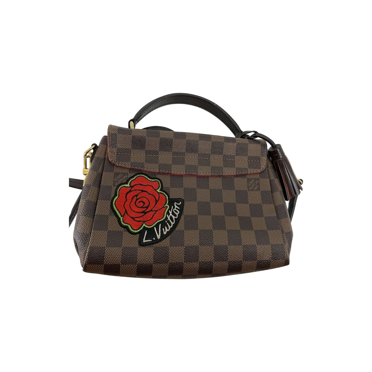 Louis Vuitton Croisette Damier Ebene Patches Canvas Brown Crossbody Bag N40055