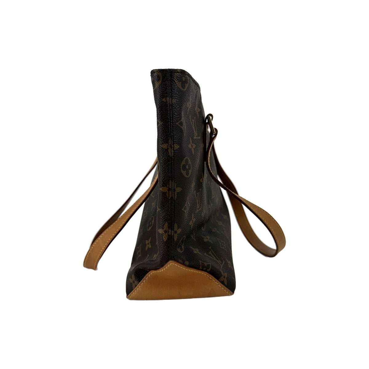 Louis Vuitton Cabas Piano Monogram Canvas Tote M51148 Vachetta Shoulder Bag