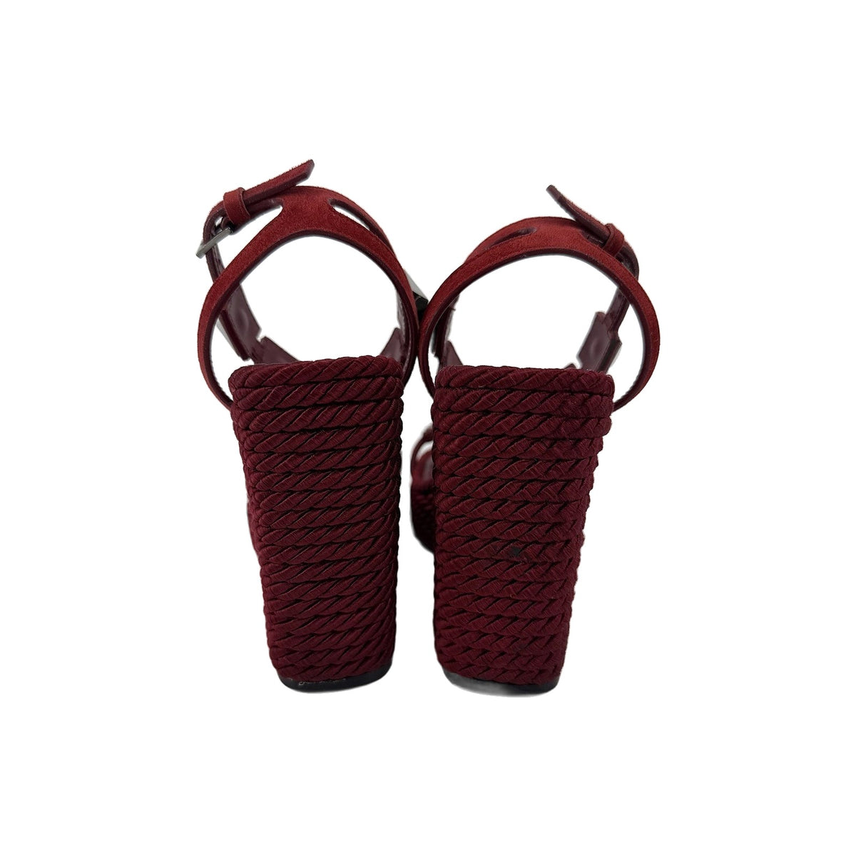 Valentino Garavani Roman Stud Torchon Wedge Sandals Rubino Red 37