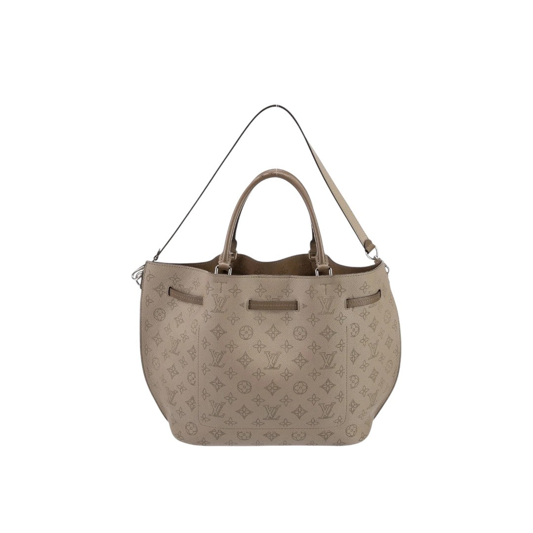 Louis Vuitton Leather Monogram Mahina Girolata Bella Shoulder Tote Bag Galet