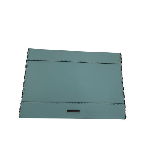 Rebecca Minkoff Leather Leo Envelope Clutch Bag Sea Mist