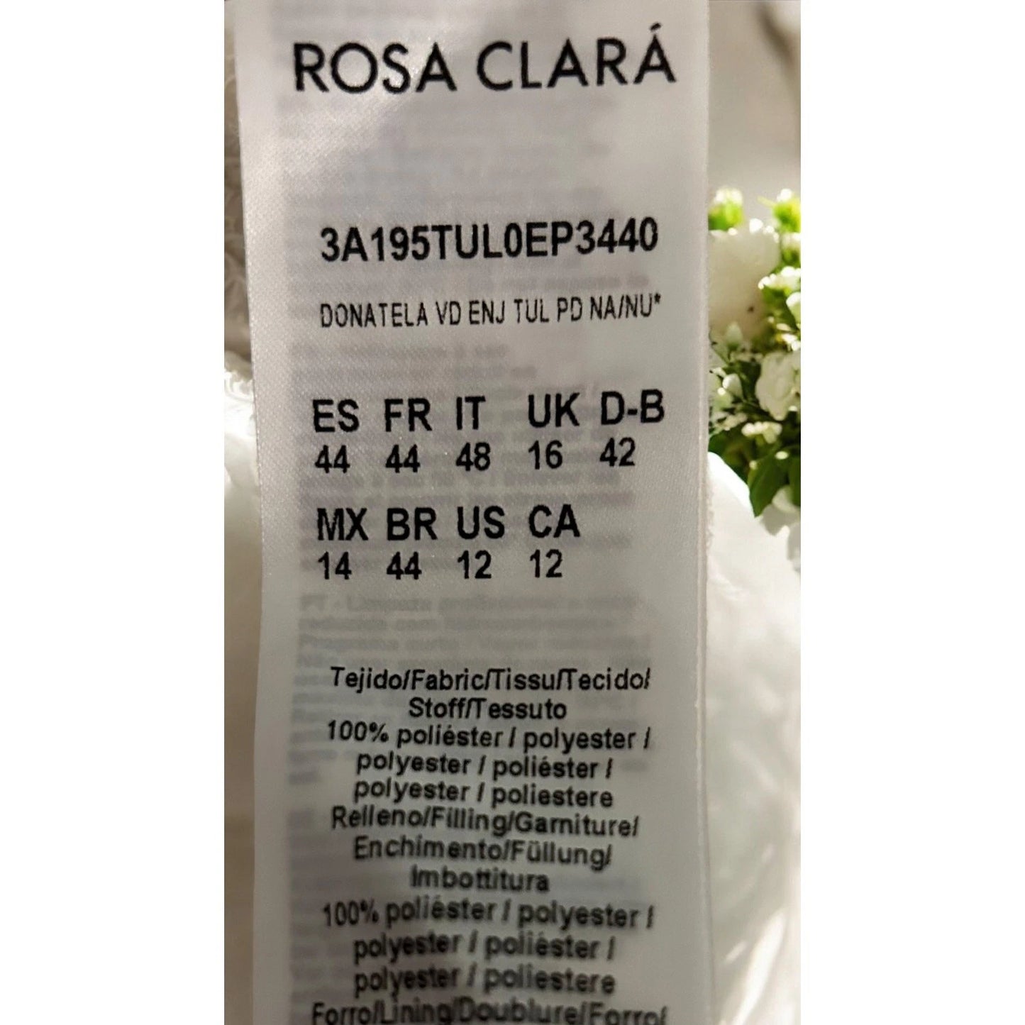 Donatela by Rosa Clará Off White Sheer Lace Bodice Wedding Dress Gown Size 12