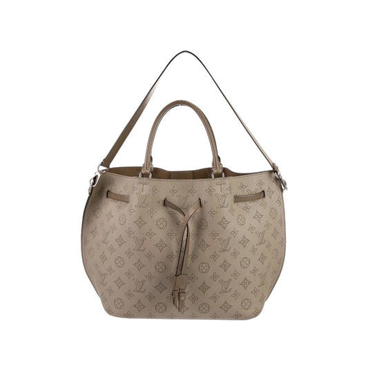 Louis Vuitton Leather Monogram Mahina Girolata Bella Shoulder Tote Bag Galet