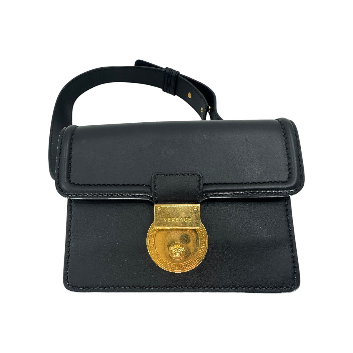 Versace Leather Medusa Biggie Crossbody Bag